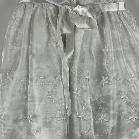 Zighi Baby Baptism Fit Flare Dress & Cardigan Size 6M White Floral Round Neck - Picture 8 of 13